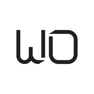 Wo initial letter vector logo icon 스톡 일러스트