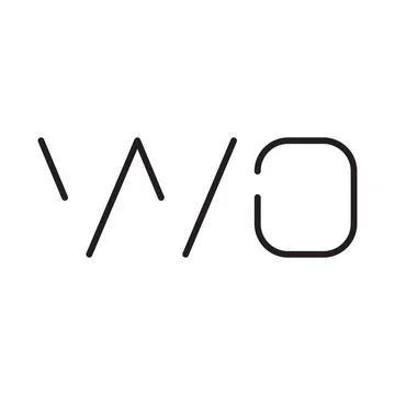 Wo initial letter vector logo icon Illustrazione stock