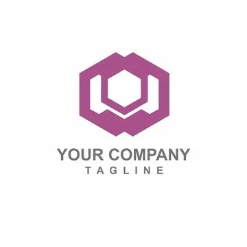 WO, OW, WD, DW initials geometric hexagonal logo and vector icon Stock Illustration