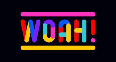Woah. Funny phrase, text, message Woah Stock Illustration