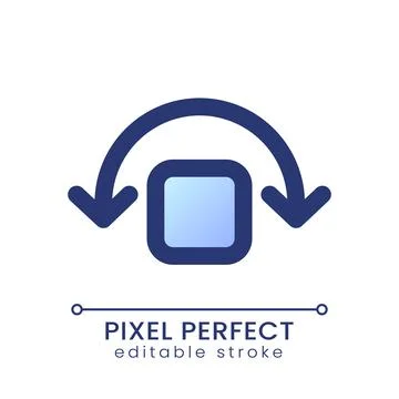 Wobble animation pixel perfect gradient fill ui icon Illustrazione stock