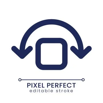 Wobble animation pixel perfect linear ui icon 스톡 일러스트
