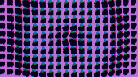 Wobble Grid of Circles Central Focus Highlight Zone Stock Footage 139739422
