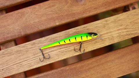 Wobbler bait for catching predatory fish Stock Footage 332516539