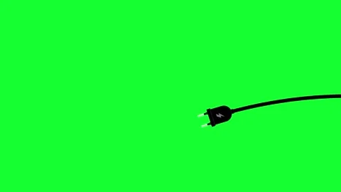 Wobbling Electric Plug Cable Animation Power Cord 4K Stock Footage 335533848