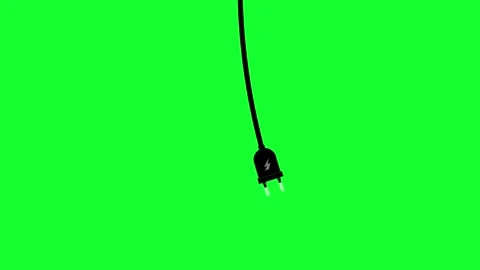 Wobbling Electric Plug Cable Animation Power Cord 4K Stock Footage 335533853