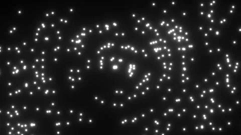 Wobbling Mass Mixed Screen of White Light Blobs Stock Footage 139737863