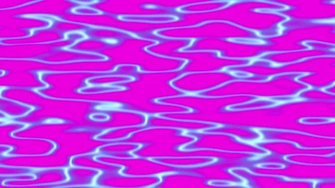 Wobbly liquid threads pattern in turquoise on pink Stock Footage 274102325
