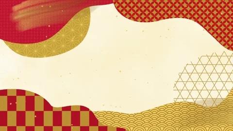 Wobbly Red Traditional Pattern Animation Loop White Background Stock Footage 321388258