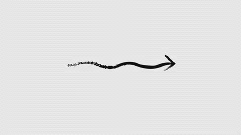 Wobbly wavy arrows pointing to right grunge doodle animation Stock Footage 329762505