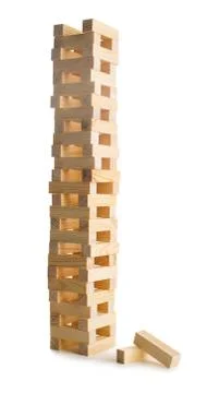 Woden game Jenga Stock Photos