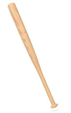 Wodoen professional softball or baseball bat isolated on white background. Stock Illustration