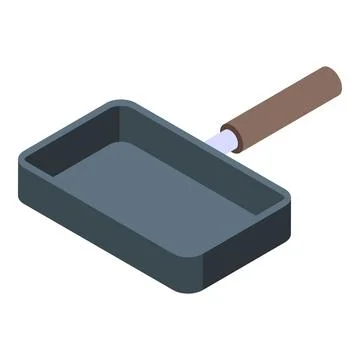 Wok pan icon isometric vector. Cooking equipment Illustrazione stock