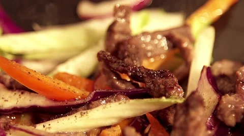 Wok in slow motion Stock Footage 67863479