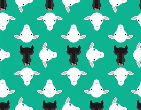 Wolf and sheep pattern seamless. vector background イラスト素材