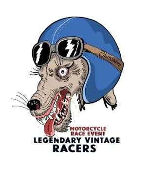 Wolf biker isolated on white background - Vector Stock Illustration