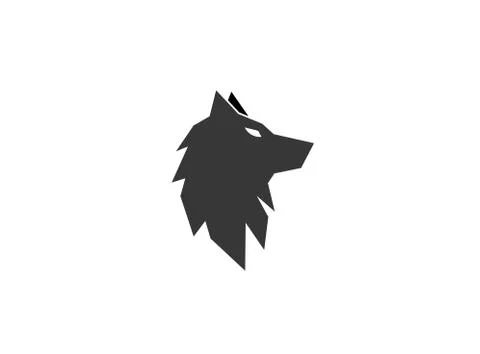 Wolf black head or fox for logo Stock Illustration