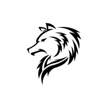 Wolf bolt Emblem Stock Illustration