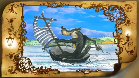 Wolf in a bowler hat Stock Footage 131518672