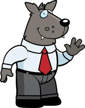 Wolf Businessman Stock Illustration