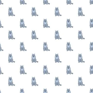 Wolf cartoon pattern creating animal seamless wallpaper design Stockillustratie
