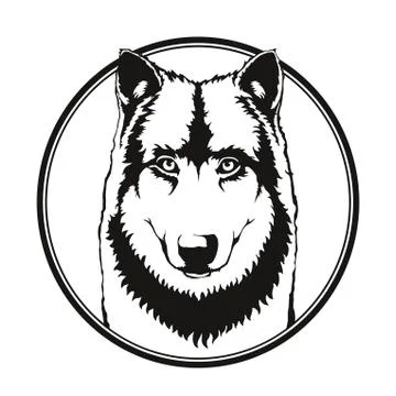 Wolf in the circle Ilustração Stock