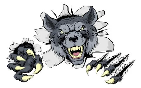 Wolf claws break out イラスト素材