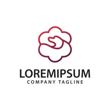 Wolf cloud logo. Animals logo design concept template Stock Illustration