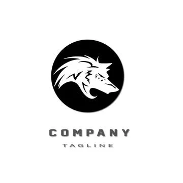Wolf design logo Illustrazione stock