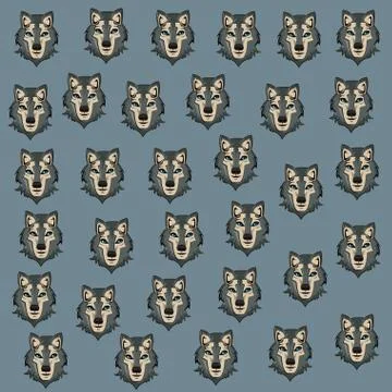 Wolf face cool sketch Stock Illustration