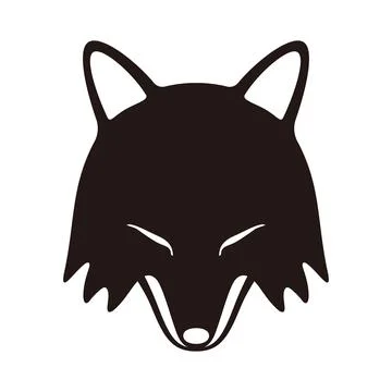Wolf face flat icon design, vector illustration Stock Illustration