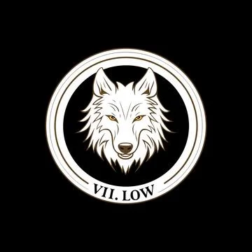 Wolf Face Logo Vector Design Illustrazione stock