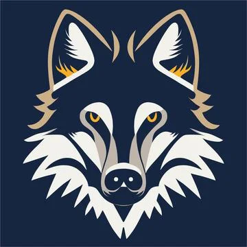 Wolf face vector illustration. Pop art animal werewolf head, creative charact Stock Illustration