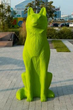 Wolf figure made of colored plastic Stock Photos