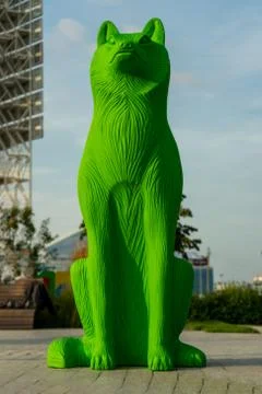 Wolf figure made of colored plastic 写真素材