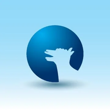 Wolf Finger Shadow Play Stock Illustration