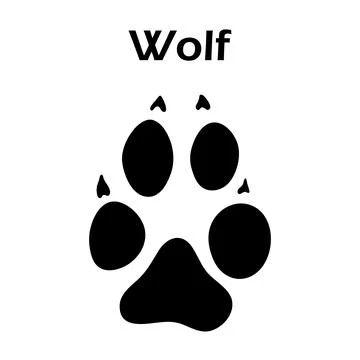 Wolf Footprint Stockillustratie