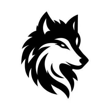 Wolf, fox, and dog head vectors illustrate wild canine and mammal silhouettes Stock Illustration