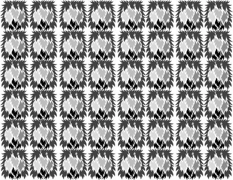 Wolf fur seamless pattern with realistic layered fur strokes in soft graysc.. Stock Illustration