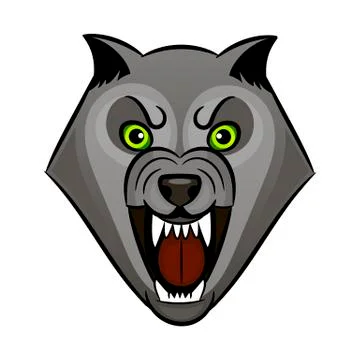 Wolf growls vector Stock Illustration