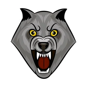 Wolf growls vector Stock Illustration