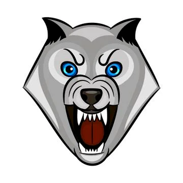 Wolf growls vector Stock Illustration