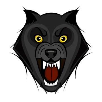 Wolf growls vector Stock Illustration