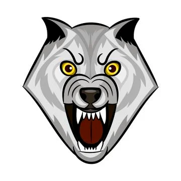Wolf growls vector Stock Illustration
