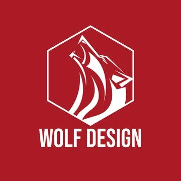 Wolf head design vector illustration Illustrazione stock