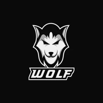 Wolf head e sport mascot vector illustration Stock Illustration