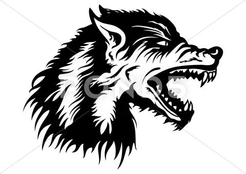 Wolf head emblem Stock Illustration
