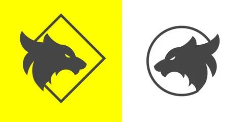 Wolf head fur claw ferocious logo design illustration. Stock Illustration