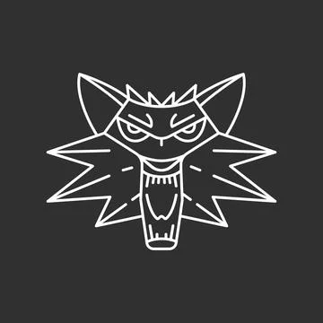 Wolf head icon 库存插图
