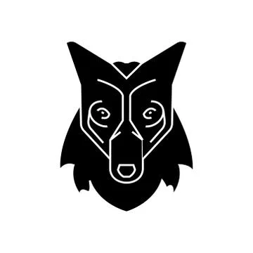 Wolf head  icon, vector illustration, sign on isolated background Stock Illustration
